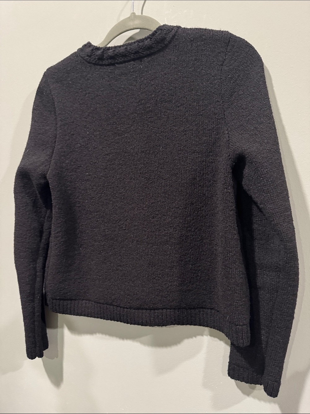 H&M Black Textured Knit Cardigan with Gold Buttons - Picture 4 of 4